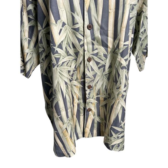 Tommy Bahama Womens Large Silk‎ Bamboo Hawaiian Print Shirt Sleeve Blouse Top - Picture 4 of 6